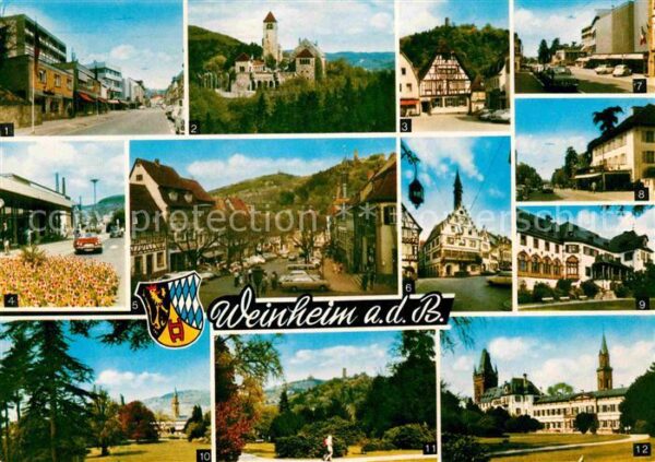 Weinheim Bergstrasse Bahnhofstrasse Wachenburg Burgruine Win
