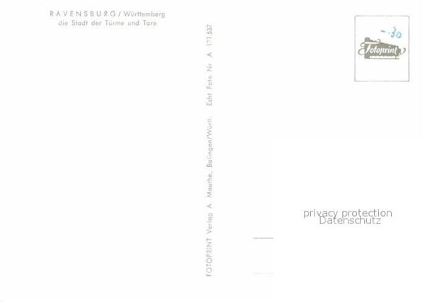 Ravensburg Wuerttemberg Stadt der Türme und Tore Mehlsack Turm – Bild 2