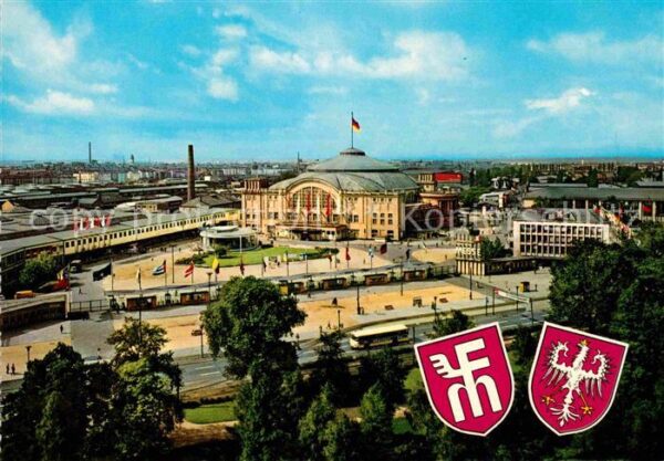 Frankfurt Main Blick auf das Messegelände Wappen