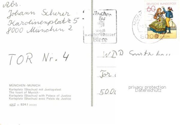 Muenchen Karlsplatz Stachus mit Justizpalast – Bild 2