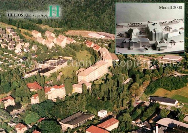 Aue Erzgebirge Helios Klinikum Fliegeraufnahme Modell