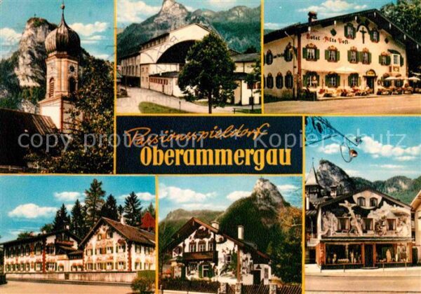 Oberammergau Kirche Hotel Alte Post Passionsspieldor