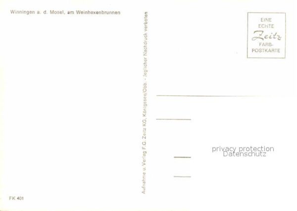 Winningen Mosel Innenstadt Weinhexenbrunnen Fachwerkhau – Bild 2