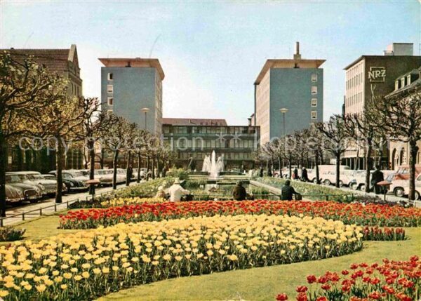 Oberhausen Wasserspiele am Friedensplatz mit Europ