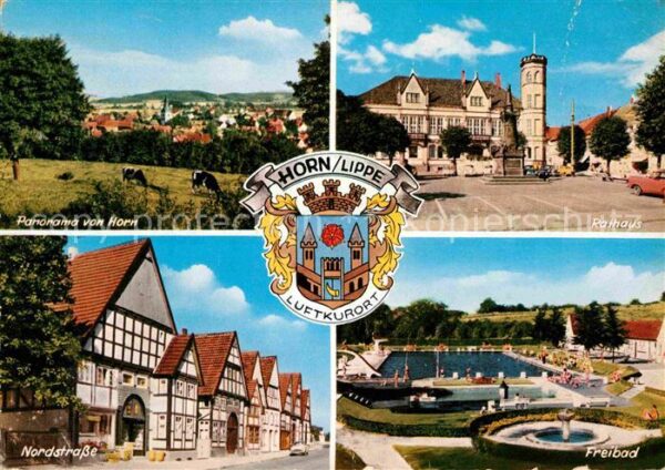 Horn Lippe Panorama Rathaus Nordstrasse Fachwerkha