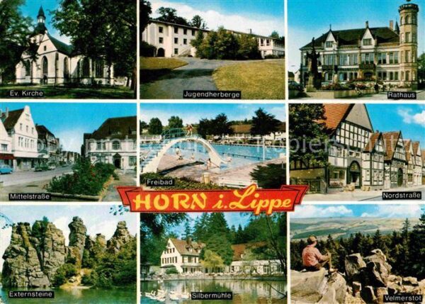 Horn Lippe Kirche Jugendherberge Rathaus Strassenp