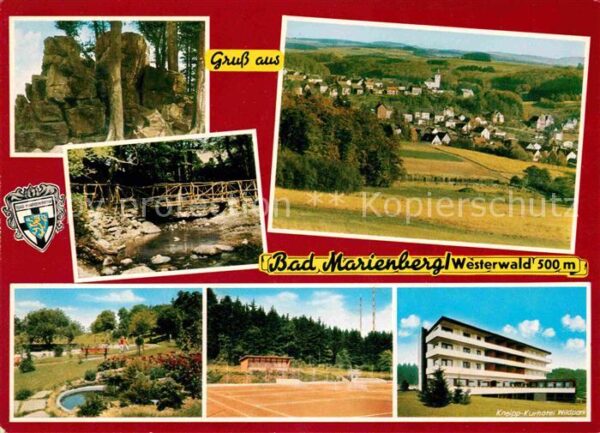 Bad Marienberg Felsen Bach Park Tennisplatz Kurhotel P
