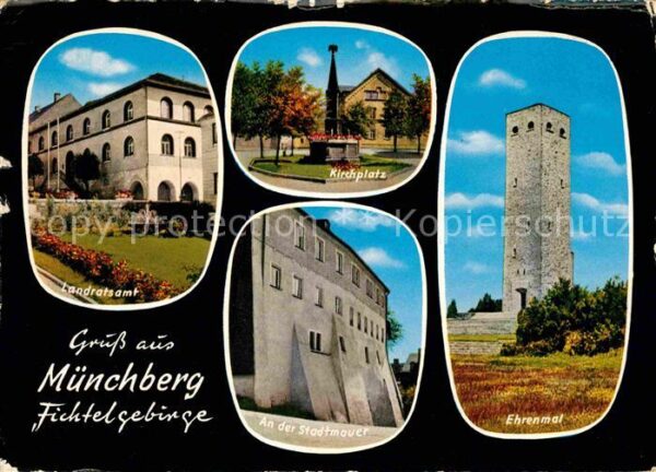 Muenchberg Oberfranken Landratsamt Kirchplatz Stadtmauer Ehren