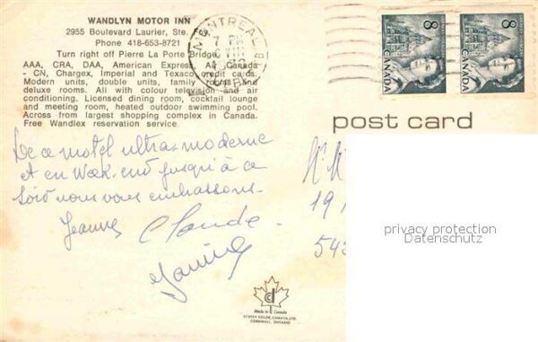 Montreal Quebec Boulevard Laurier Wandlyn Motor Inn – Bild 2