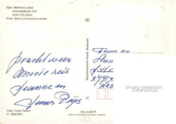 Eger Ungarn Innenstädtischer Hof – Bild 2