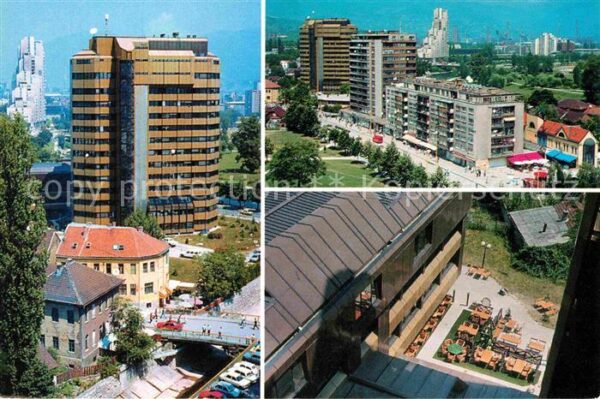 Zenica Ortspartien mit Hochhaus