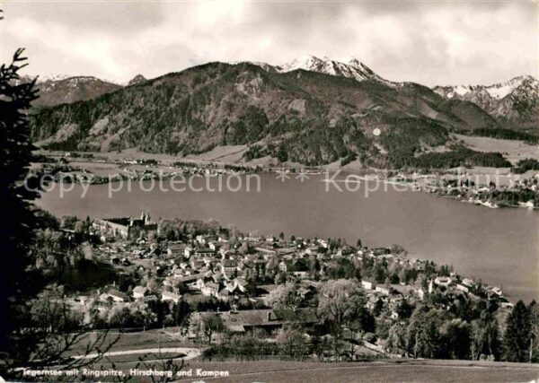 Tegernsee mit Ringspitze Hirschberg und Kampen
