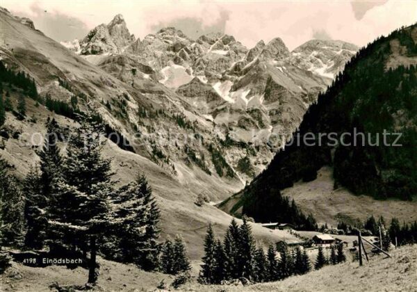 Einoedsbach mit Mädelgabelbruppe bei Oberstdorf
