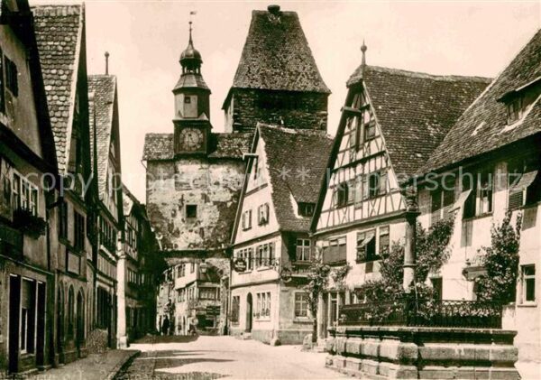 Rothenburg Tauber Rödergasse mit Markusturm