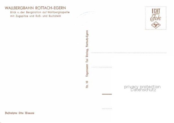 Rottach-Egern Wallbergbahn Kapelle mit Zugspitze Ross – Bild 2