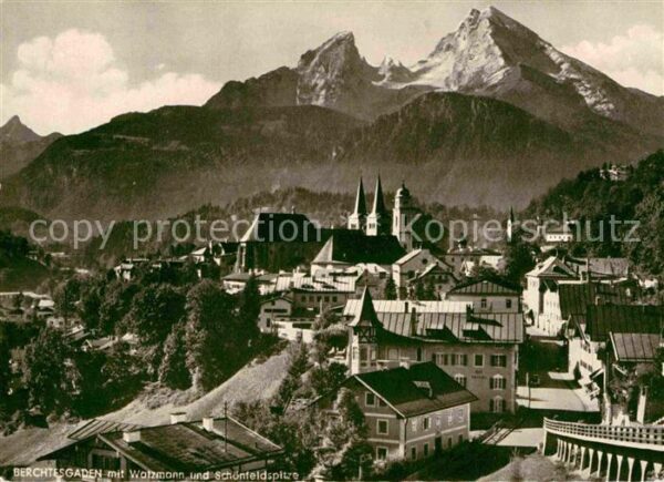 Berchtesgaden mit Watzmann und Schönfeldspitze