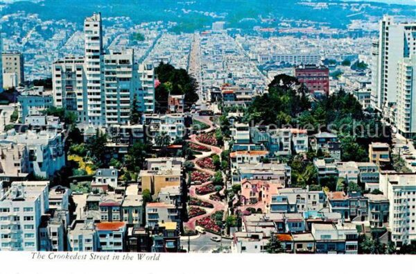 San Francisco California Fliegeraufnahme mit Lombard Street