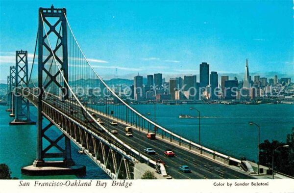 San Francisco California Oakland Bay Bridge with Skyline