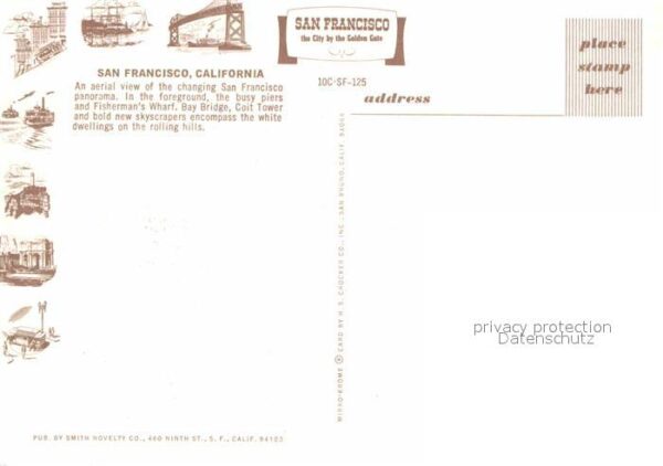 San Francisco California Fliegeraufnahme Skyline with Fishermans – Bild 2