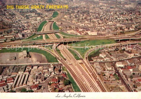 Los Angeles California Fliegeraufnahme Freeway Interchange
