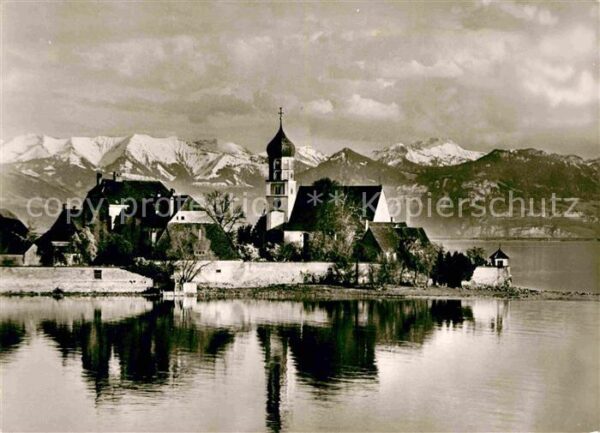 Wasserburg Bodensee Kirchenpartie am See