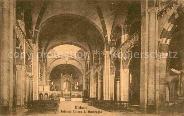 Milano Interno Chiesa S Ambrogio