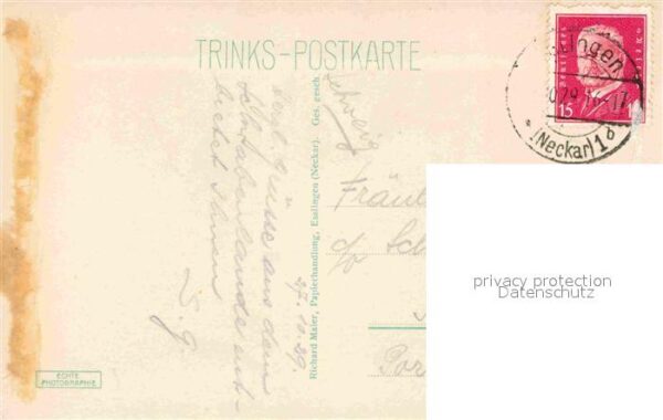 Esslingen Neckar Altes Rathaus Giebel Brunnen Trinks Pos – Bild 2
