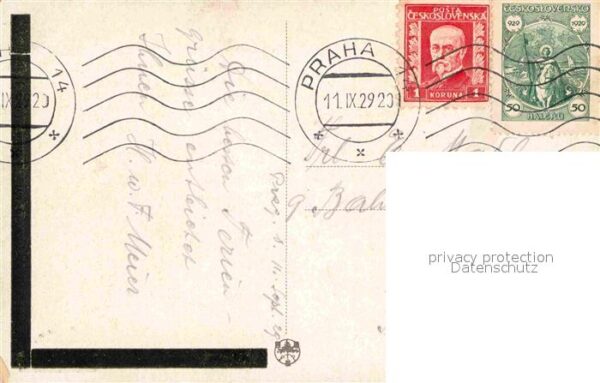 Praha Prahy Prague Palac Zofin Schloss Künstlerkarte – Bild 2