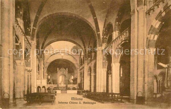 Milano Interno Chiesa Sant Ambrogio