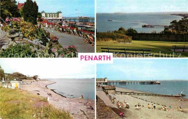 Penarth Promenade Seebrücke Panorama Küste Stra