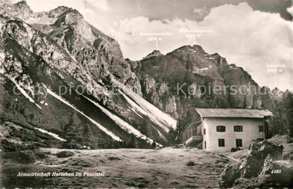 Herzebenalm Almwirtschaft im Pinnistal Stubaier Alp