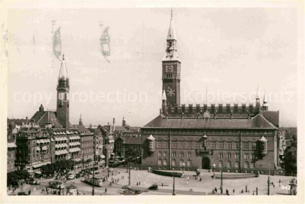 Kobenhavn Radhuspladsen Rathaus Platz
