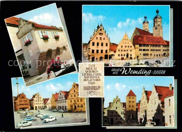 Wemding Altstadt Marktplatz Giebelhäuser Kirche