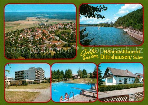 Dittishausen Freibad See Wohnhäuser Höhenluftkurort