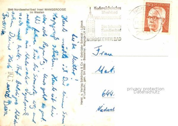 Wangerooge Nordseebad Nordseeinsel Fliegeraufnahme – Bild 2