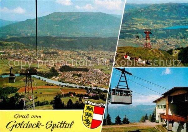 Spittal Drau Panorama Blick vom Goldeck Seilbahn