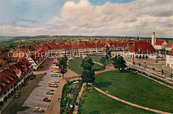 Freudenstadt Unterer Markt mit Stadt und Rathaus Höh