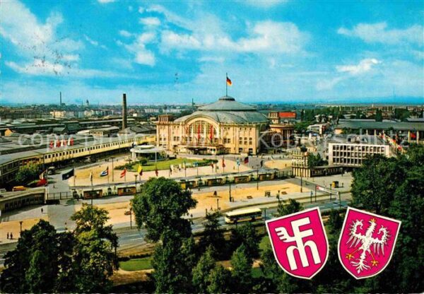 Frankfurt Main Blick auf das Messegelände Wappen