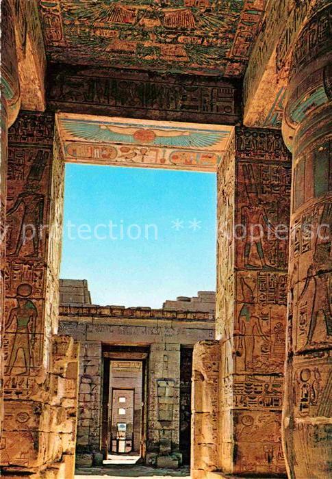 Luxor Louqsor Louksor Medinet Habu Innenansicht des Ramsestem