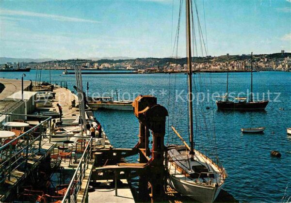 Alger Algerien Le port et la ville Hafen Segelboot Bli