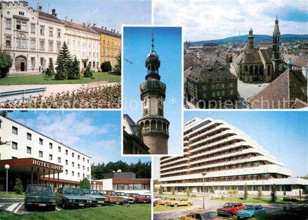 Sopron Oedenburg Teilansichten Hotel Hochhaus Architektu