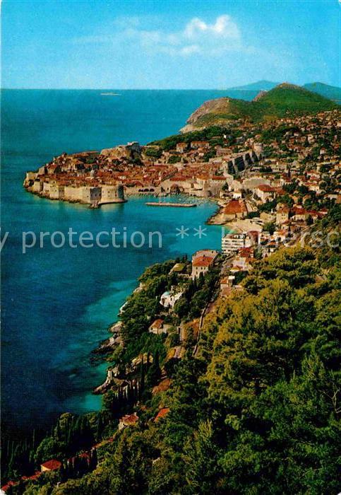 Dubrovnik Ragusa Panorama Küste Hafen Altstadt Halbinsel