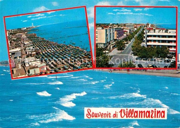 Villamarina Cesenatico Strand Häuserpartie an der Küste