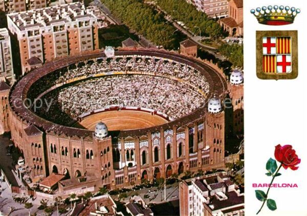 Barcelona Cataluna Plaza de Toros Monumental vista aerea C