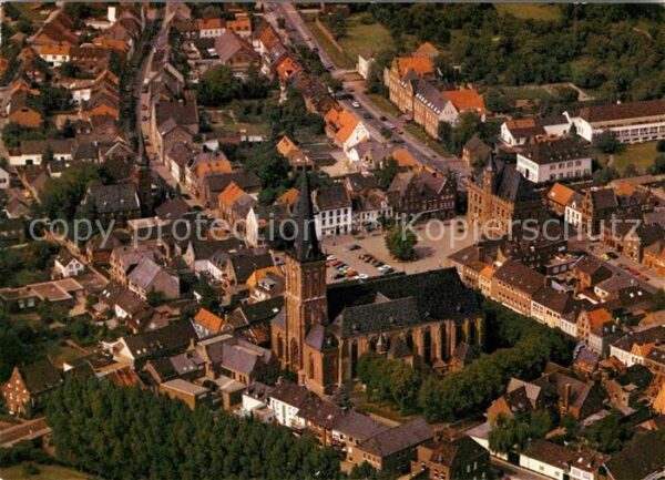 Kalkar Niederrhein St Nicolai Kirche Fliegeraufnahme