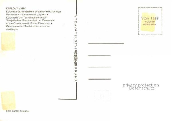 Karlovy Vary Kolonada Kolonnade der Tschechoslowakis – Bild 2