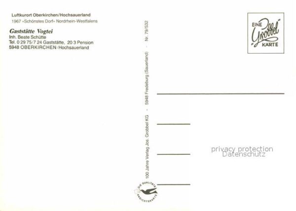 Oberkirchen Sauerland Gaststätte Vogtei Panorama Luftkurort – Bild 2