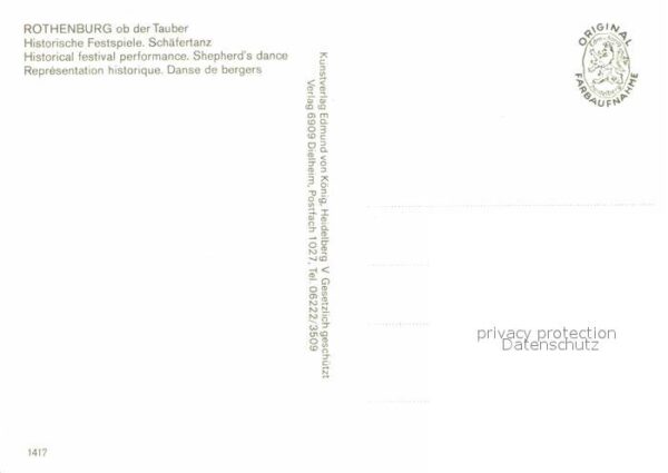 Rothenburg Tauber Historische Festspiele Schäfertanz – Bild 2