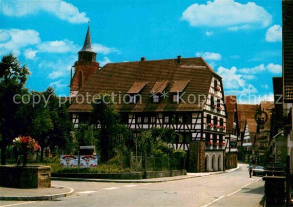 Dornstetten Wuerttemberg Haupstrasse Fachwerkhaus Luftkurort im