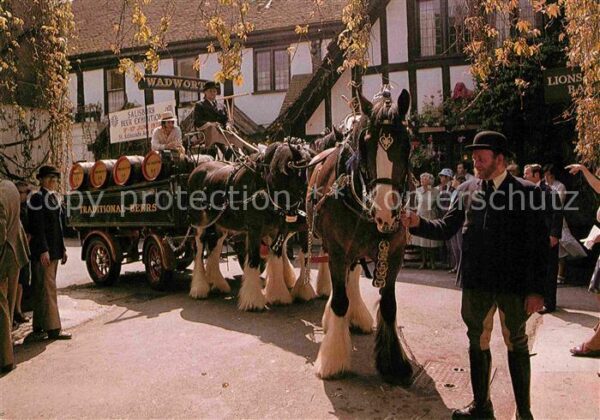 Salisbury Wiltshire Red Lion Hotel dray horses delivering b